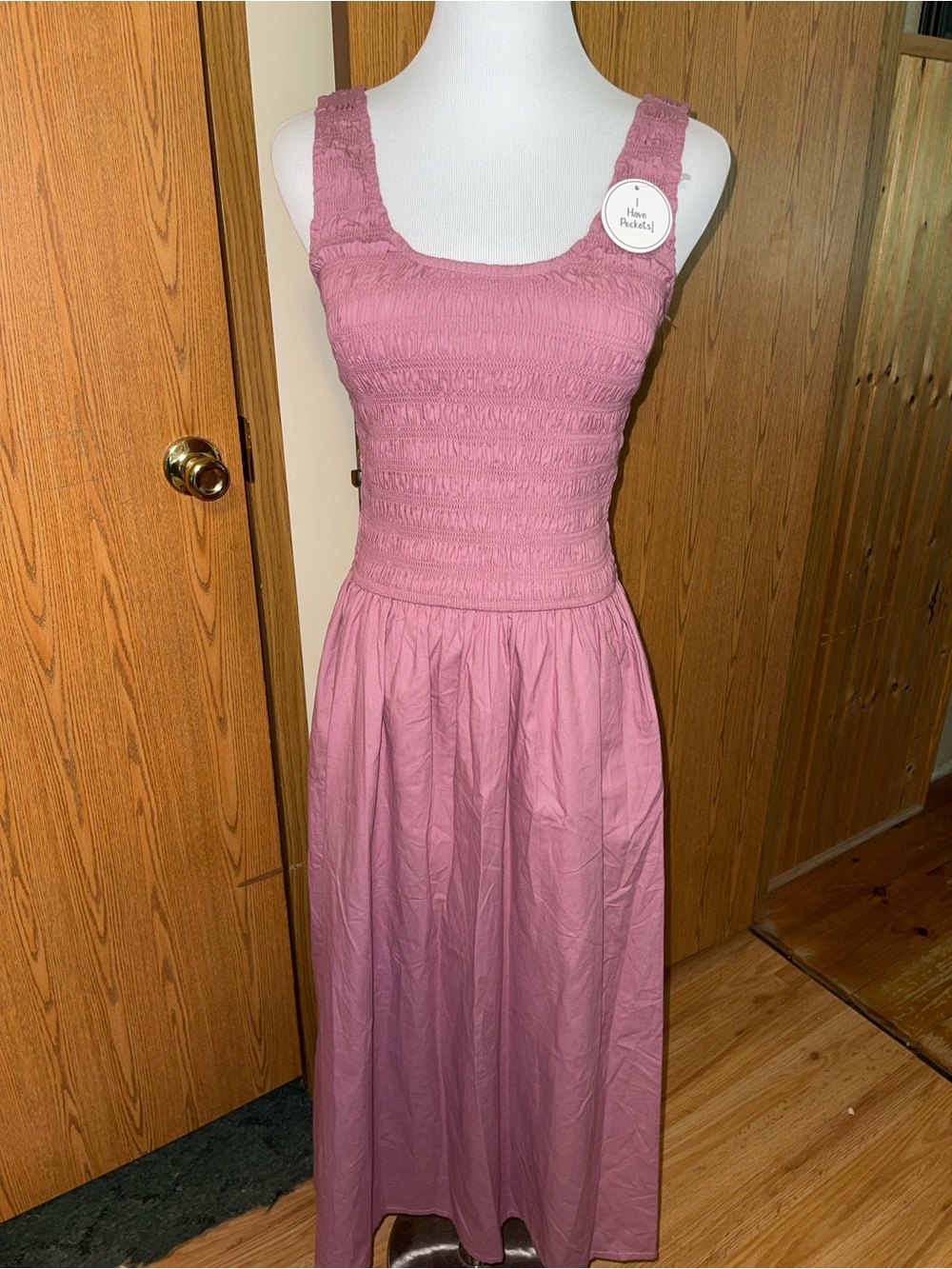 Sincerely Jules Dusty Rose Smocked Maxi Dress